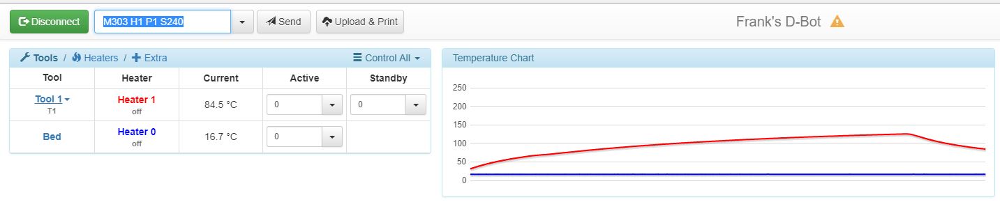 Duet Auto Tune Cancelled Because Target Temperature Was Not Reached