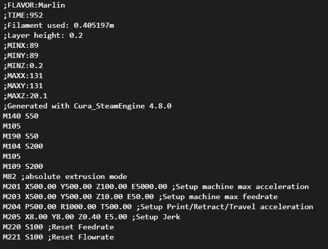 Upload & Start Settings (Duet wifi)