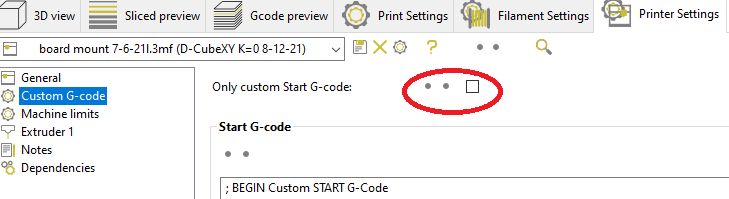 Slic3r Gcode not starting print